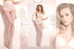 COLLANT BIANCO ART 376 CON RAMAGE E LUREX 20 DEN SPOSA