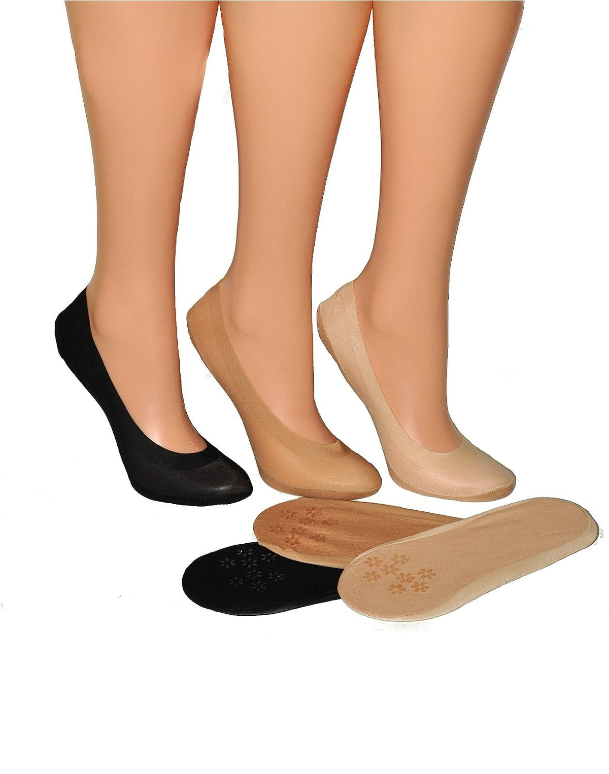 CALZE SALVAPIEDE DONNA CON ANTISCIVOLO SUOLA IN COTONE