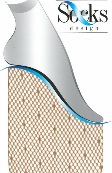 CALZINI DONNA FANTASIA A RETE JACQUARD MODELLO 21