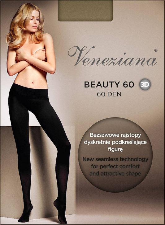 Collant coprente senza cuciture in microfibra 3D 60 den Beauty