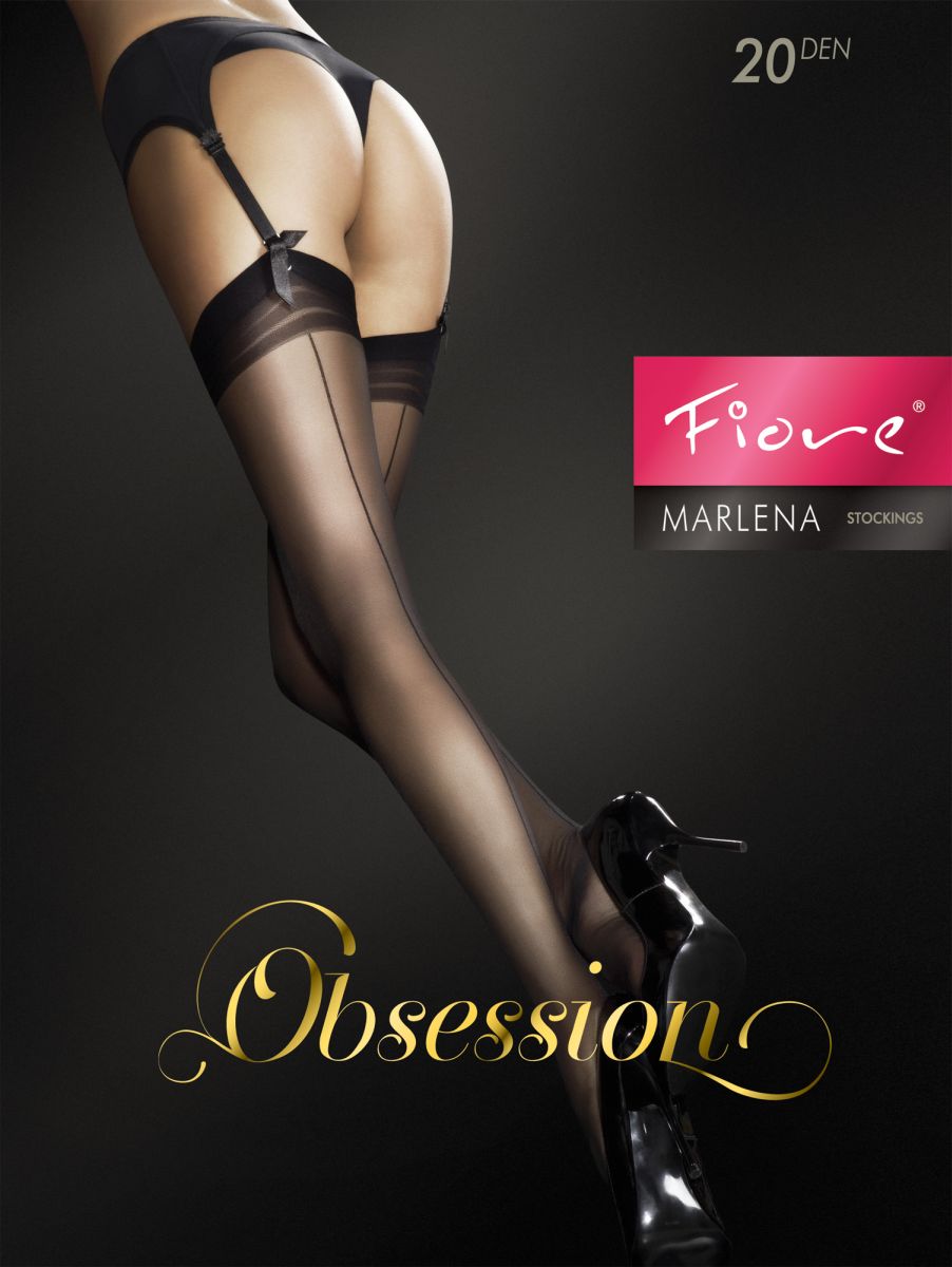 Calze da reggicalze con riga posteriore 20 den Marlena