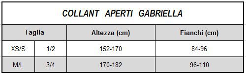 Collant effetto reggicalze aperto a cavallo Carmen
