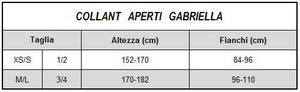 Collant effetto reggicalze aperto a cavallo Carmen