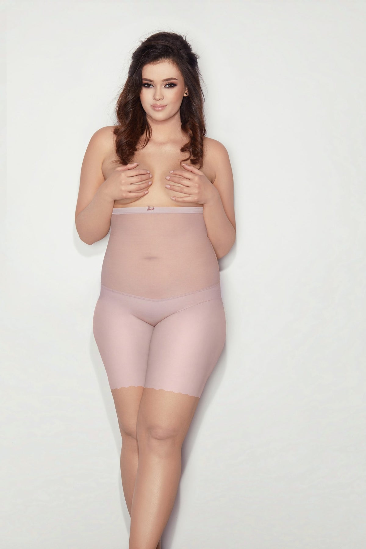 Pantaloncini modellanti Curvy a vita alta con spalline removibili 5XL