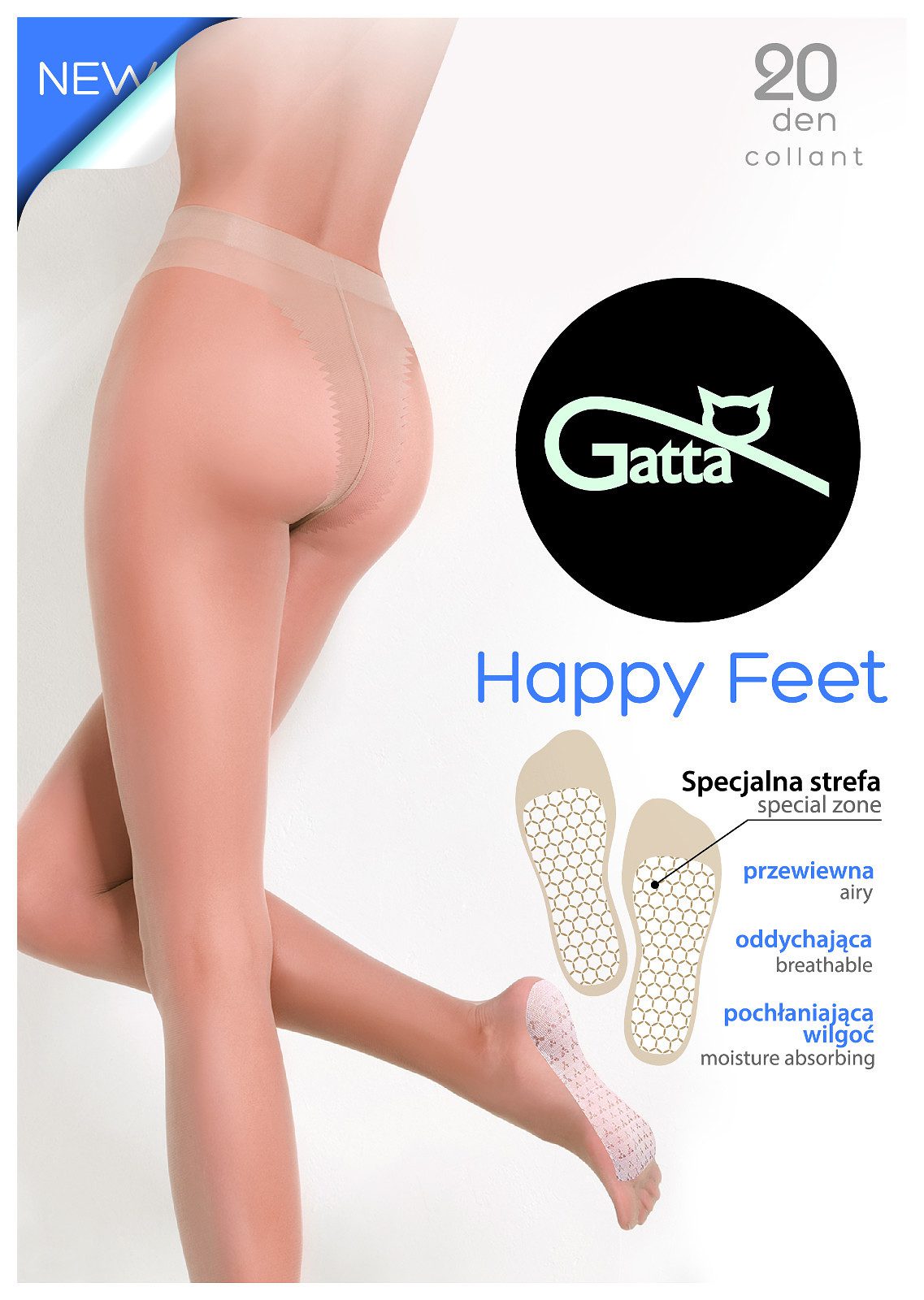 COLLANT VELATO CON SUOLA TRASPIRANTE ASSORBENTE 20 DEN